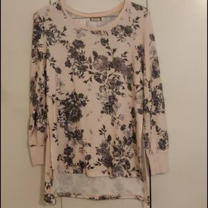 Eyeshadow Pink and Gray Tunic Top